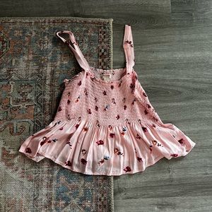 Pink Tank Top with Floral